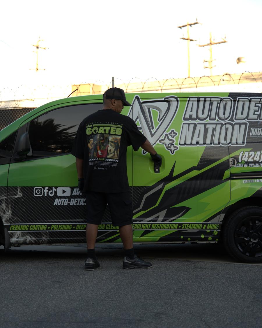 Andrew Ernacio at the Auto Detail Nation mobile detailing van