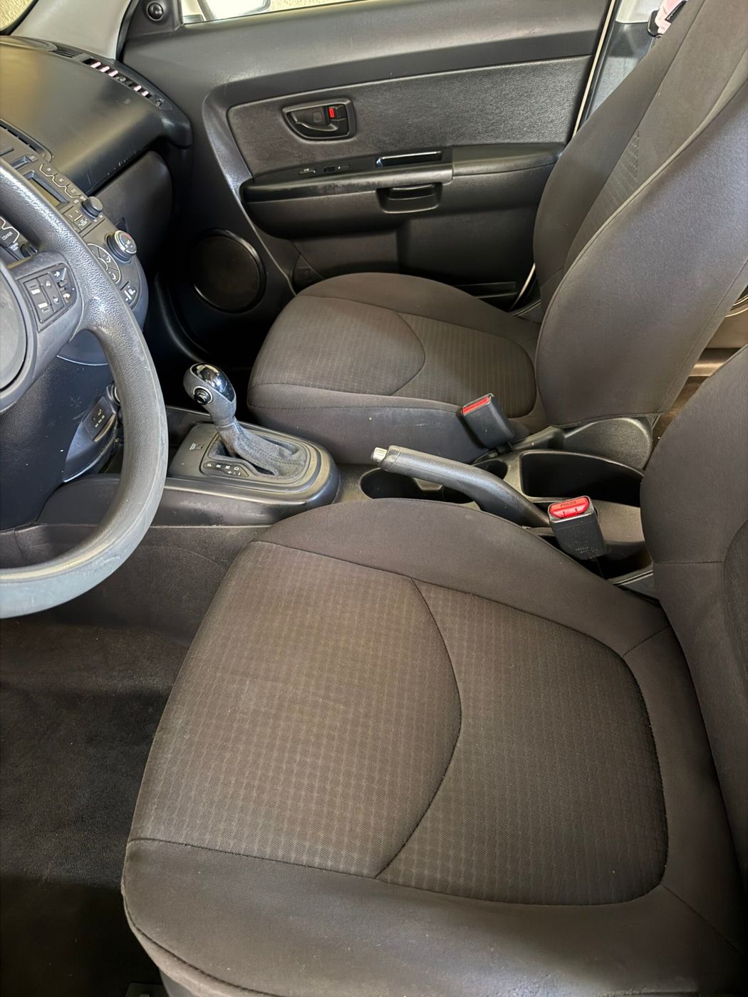 The same car seat after an interior deep clean